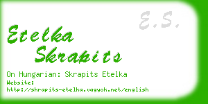 etelka skrapits business card